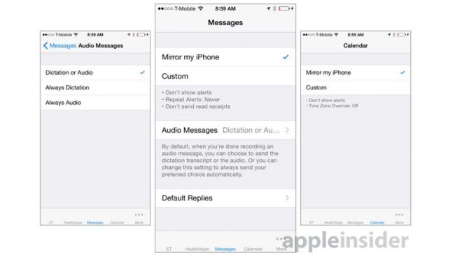 Apple Watch iPhone Uygulaması -  Mesajlar