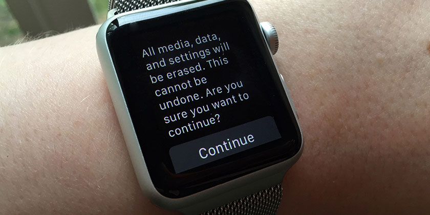 Apple Watch reset
